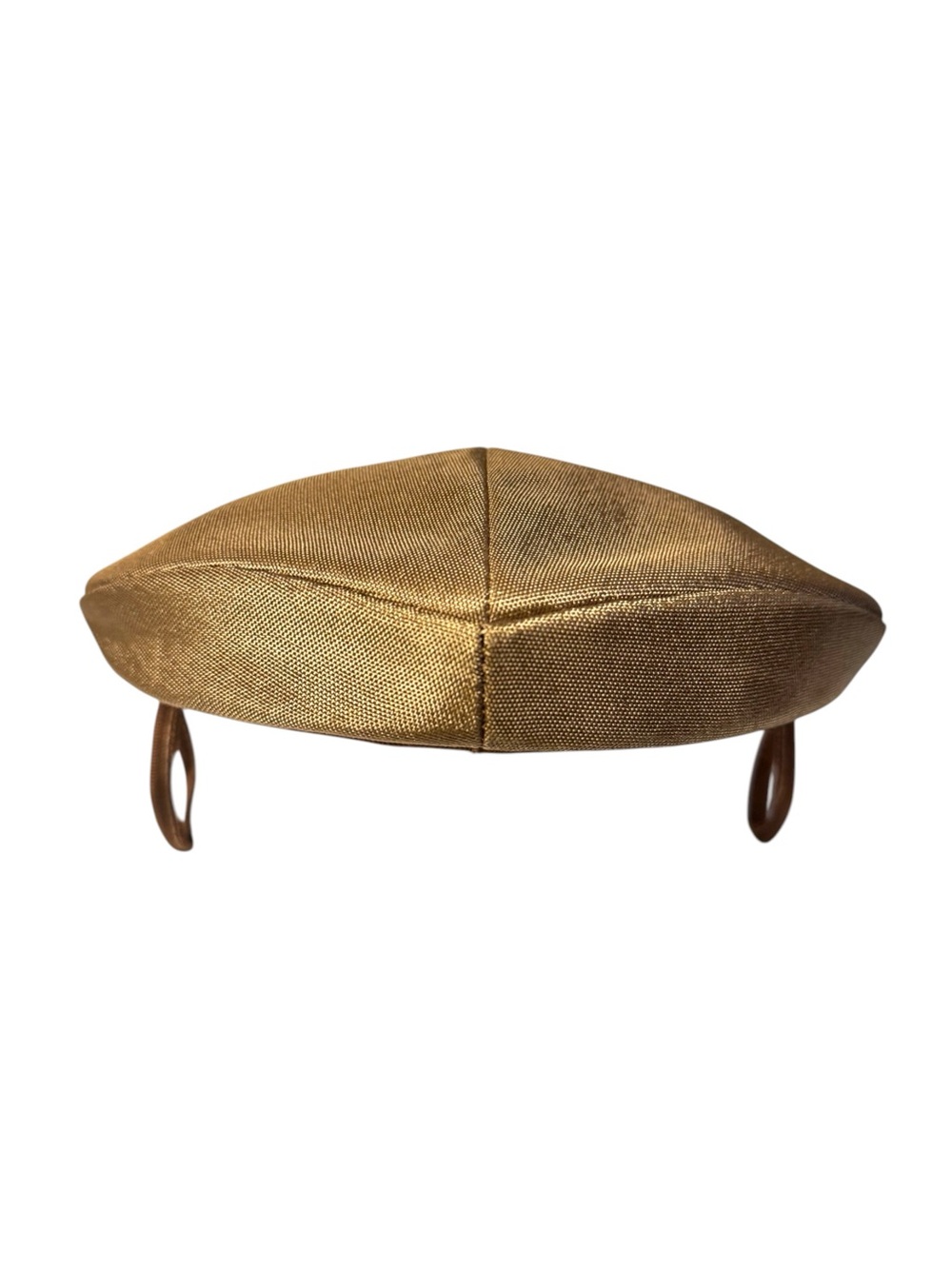 Milbrae Exclusives 50’s Textured Metallic Tan Adjustable Half Tilt Hat Millinery - Picture 5 of 7
